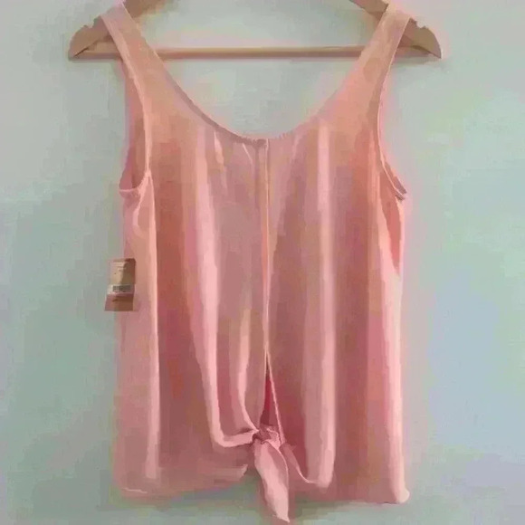 🌴2/$25🌴RACHEL ROY | Women's Pink Flamingo Flowy Back Tie Up Blouse - Picture 3 of 4